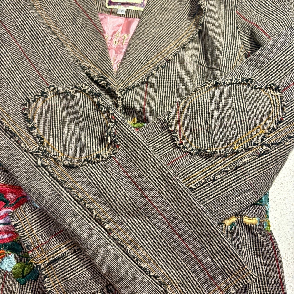 Paparazzi by Biz Floral Embroidered Women's Jacket Size Small - Picture 7 of 10